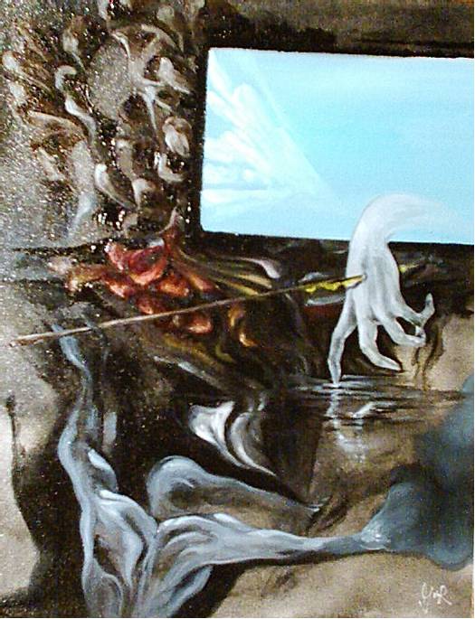 Angst For dem Hineingreifen in das Unbekannte 40x51