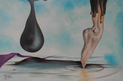 Berhrung l auf Leinwand gunnar voss