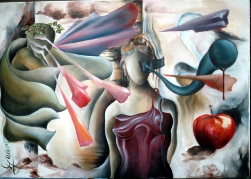 New Year l auf Leinwand 70x100