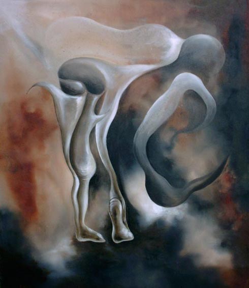 Schlacke 2 l auf Sperrholz 50 x 55