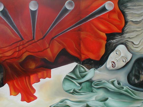 Stbe in einem Tuch l auf Leinwand 70x50