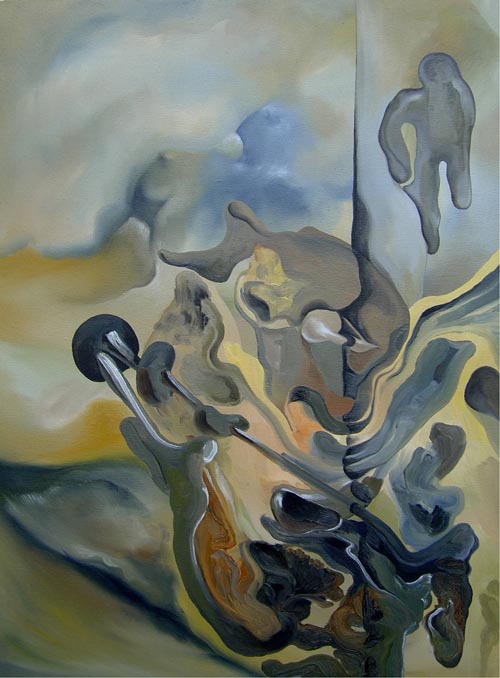o.T. l auf Leinwand  45x60